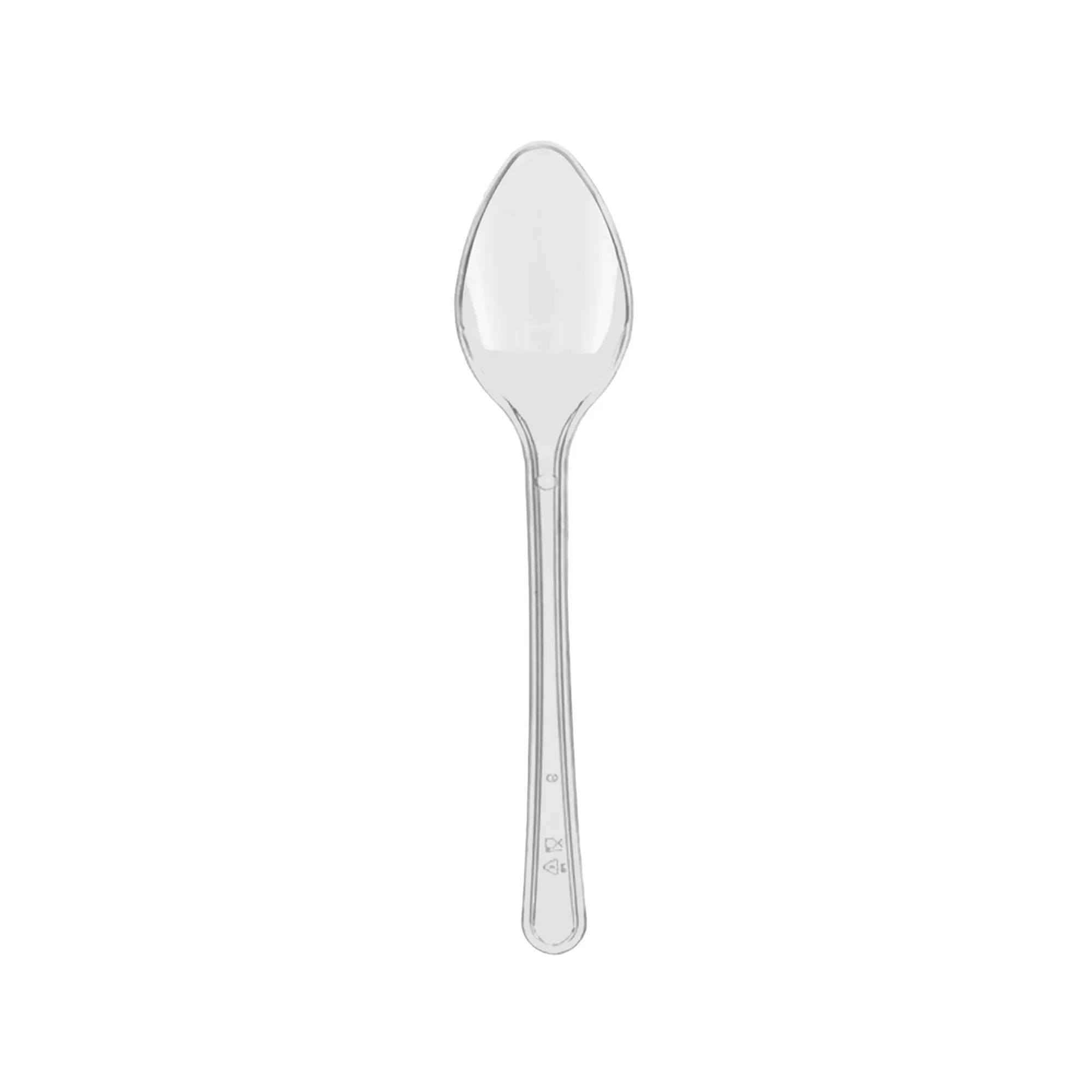 Plastik Tatlı Kaşığı Şeffaf 14 cm - 100 Adet