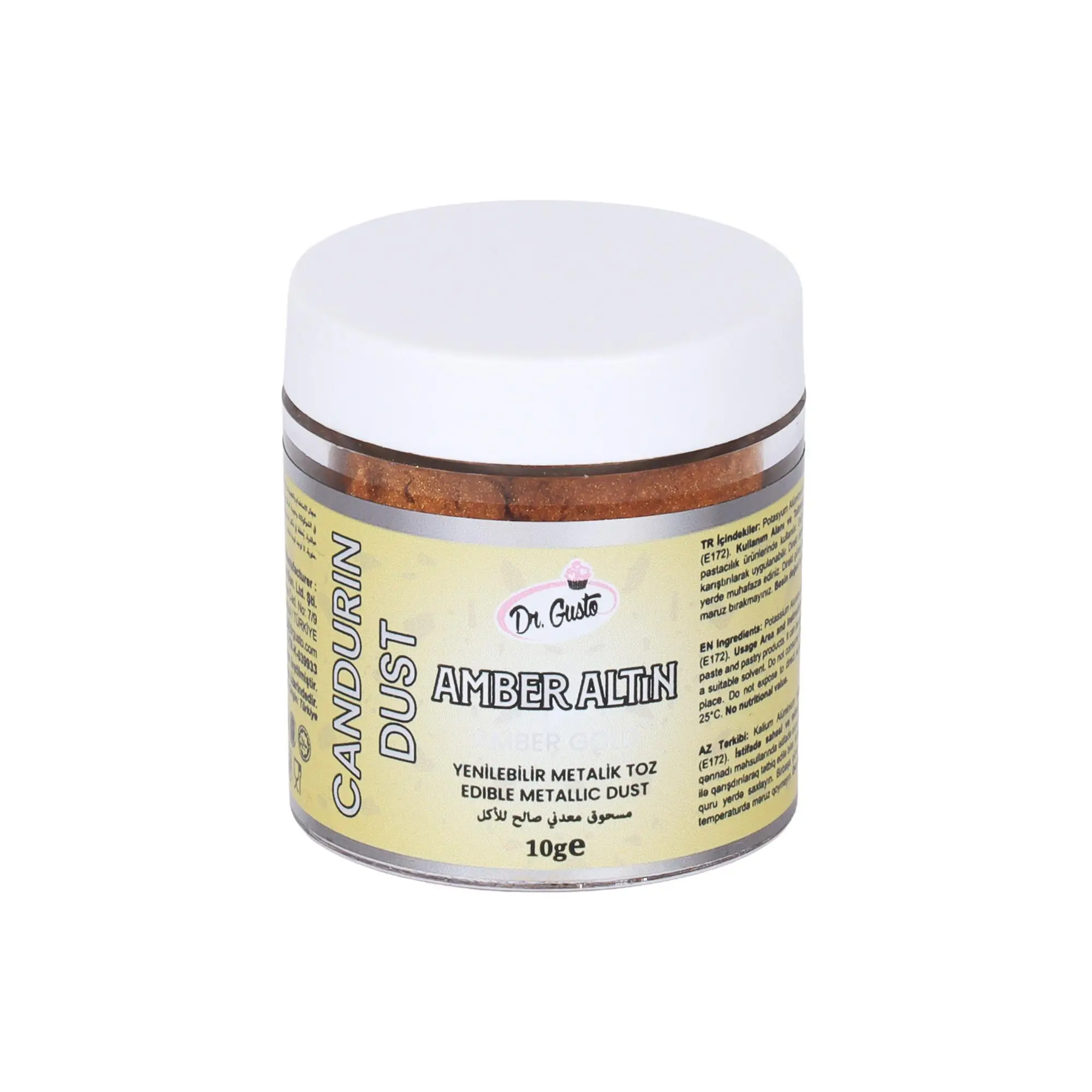 Yenilebilir Metalik Toz Boya 10 gr Altın Amber