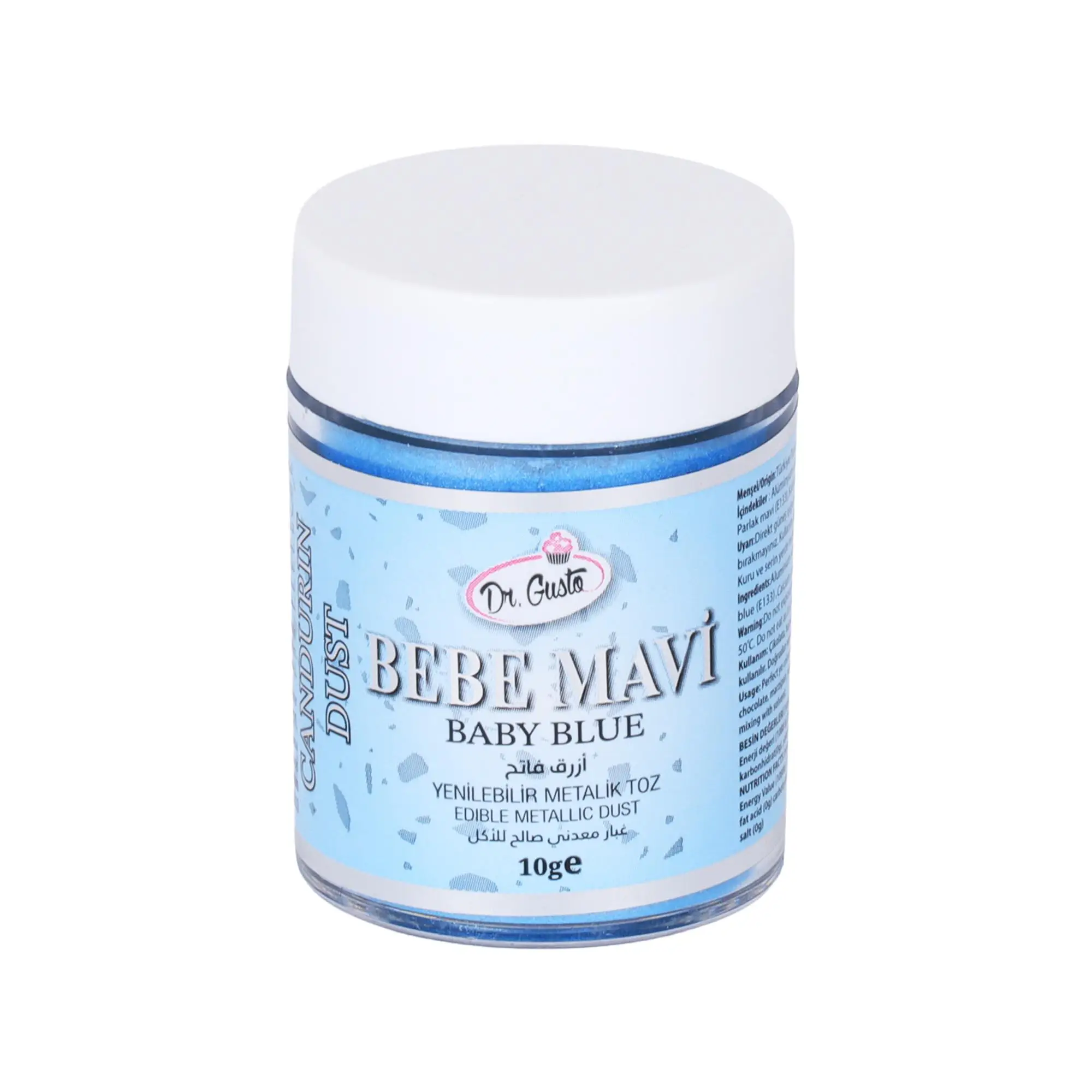 Yenilebilir Metalik Toz Boya 10 gr Bebek Mavi