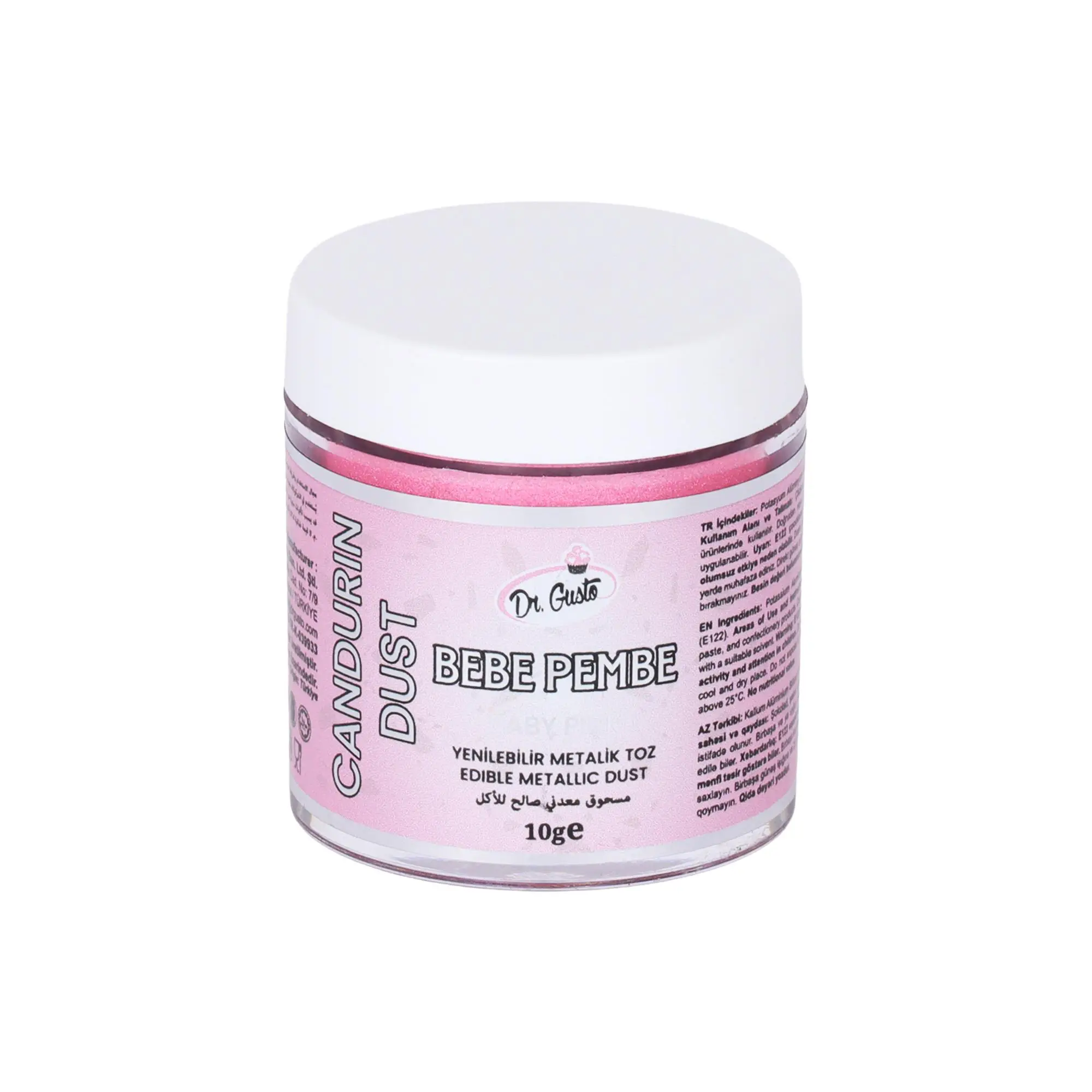 Yenilebilir Metalik Toz Boya 10 gr Bebek Pembe